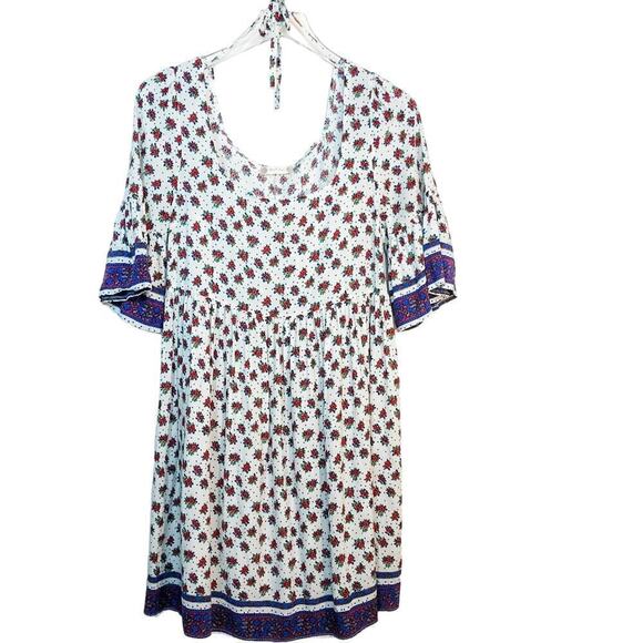 Altar'd State Floral Red White & Blue Tunic Dress Size Small - Picture 1 of 7